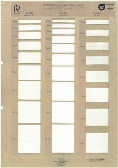 6025-6045 Recycled Polyester Ribbon Sample Card