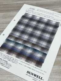 35502 50 Single Thread Cotton Wavy Lawn Ombre Check[Textile / Fabric] SUNWELL Sub Photo