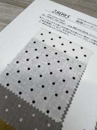 28095 Linen Loomstate Single Thread Dot Print Chintz Finish[Textile / Fabric] SUNWELL Sub Photo