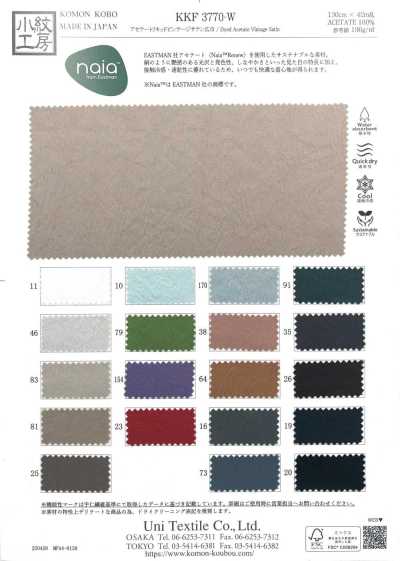 KKF3770-W Acetate Liquid Vintage Satin Wide Width