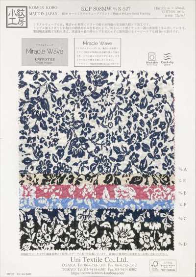 KCP808MW-DK-527 Cotton 80 Lawn Miracle Wave Print