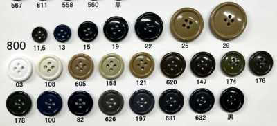 800 Giraffe Urea Resin 4-Hole Rimmed Button