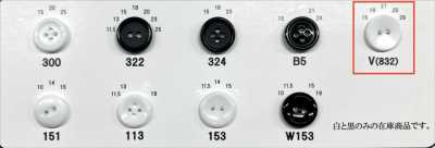 Urea Resin 2-Hole Rimless Button