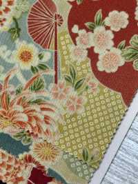 850497 Large Lawn Japanese Pattern Sea Of ​​Clouds And Fan Chrysanthemums[Textile / Fabric] VANCET Sub Photo