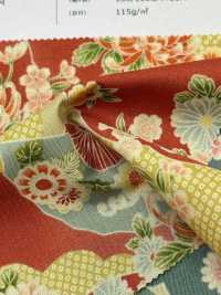 850497 Large Lawn Japanese Pattern Sea Of ​​Clouds And Fan Chrysanthemums[Textile / Fabric] VANCET Sub Photo