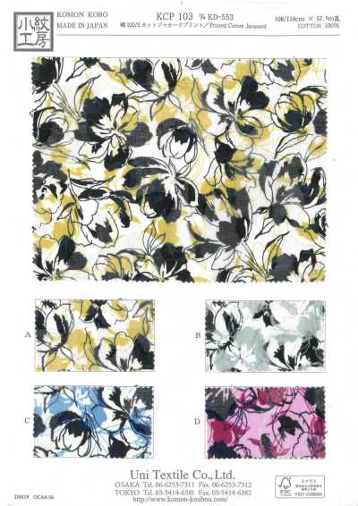 KCP103-DKD-553 Cotton 80 Lawn Miracle Wave Print