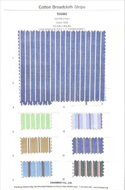 5SG002 Cotton Broadcloth Stripe