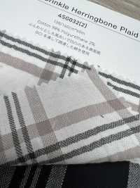 4SG032(2) Cotton Crinkle Herringbone Plaid[Textile / Fabric] Sub Photo