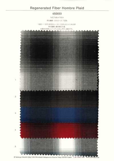 4SG033 Regenerated Fiber Ombre Plaid
