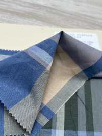 A-8045 Cotton Silk Big Check[Textile / Fabric] ARINOBE Sub Photo