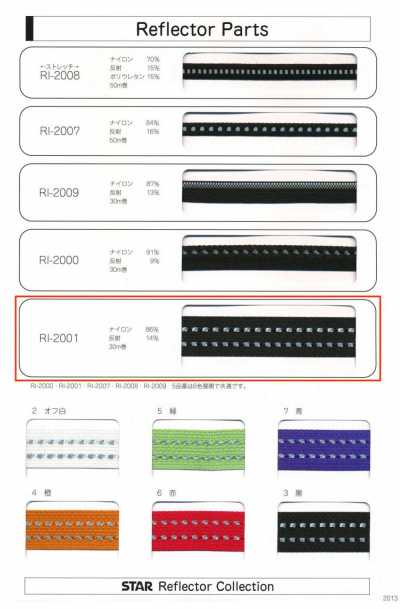 RI-2001 RI-2001 Reflector Parts (Approx. 20MM Width)
