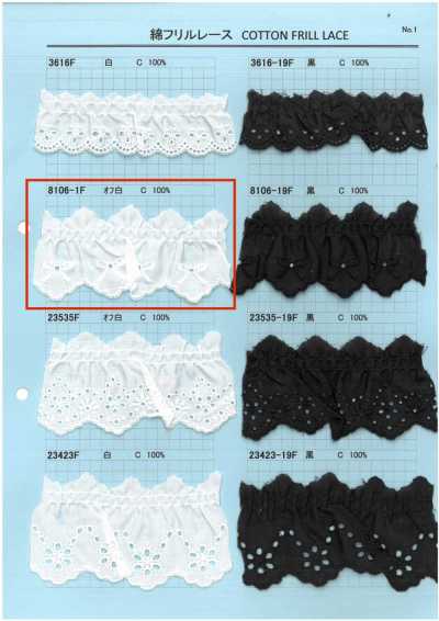 8106-1F Cotton Frill Lace