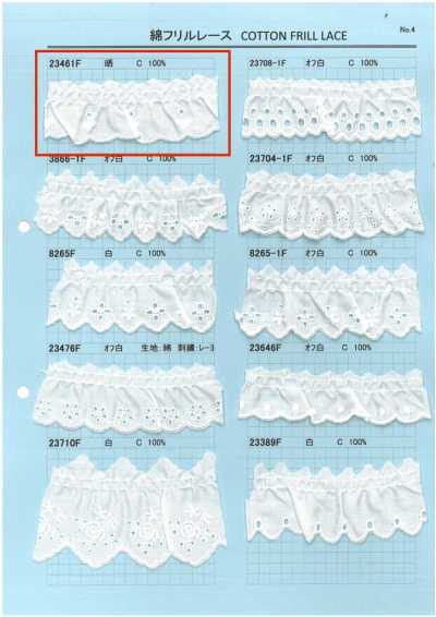 23461F Cotton Frill Lace
