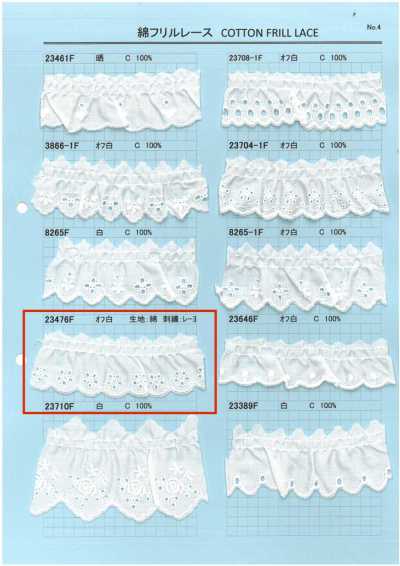 23476F Cotton Frill Lace