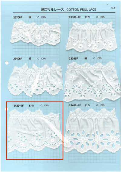 3423-1F Cotton Frill Lace