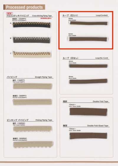 TM-0404-LC TM Faux Leather Loop Tape With Core