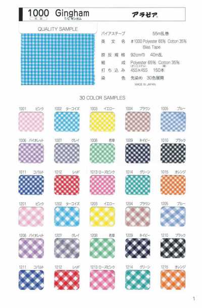 1000 1000 T/C Gingham Greige Roll