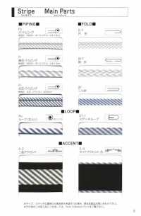 2400-CF 2400 Interwoven Stripe Crossfold Tape[Ribbon Tape Cord] STAR BRAND (Hoshika) Sub Photo