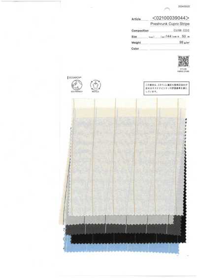 02100039044 Cupro Stripe Shrink-Resistant Finish