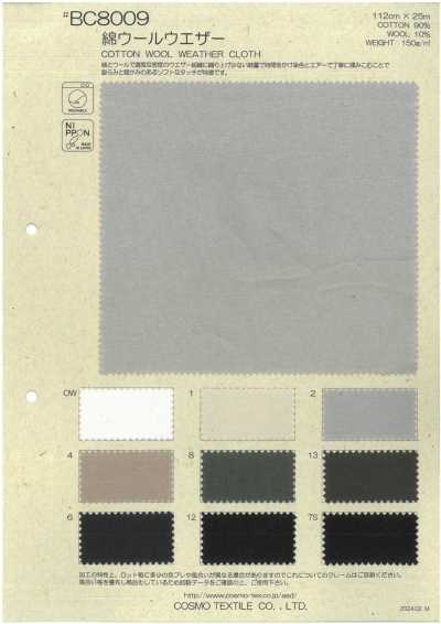 BC8009 Cotton Wool Weather Cloth
