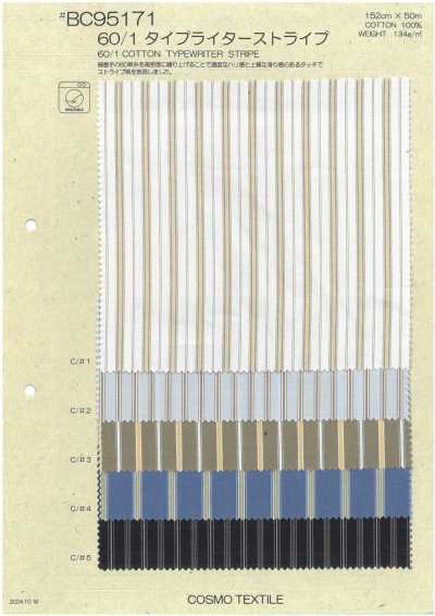 BC95171 60/1 Typewriter Cloth Stripe