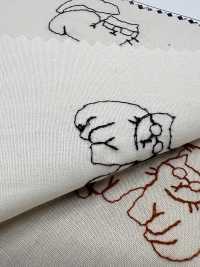 1025-1236-1 200-strand Broadcloth Embroidery, Glasses Cat[Textile / Fabric] HOKKOH Sub Photo