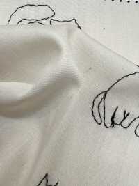 1025-1236-1 200-strand Broadcloth Embroidery, Glasses Cat[Textile / Fabric] HOKKOH Sub Photo
