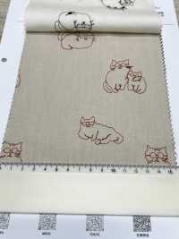 1025-1236-1 200-strand Broadcloth Embroidery, Glasses Cat[Textile / Fabric] HOKKOH Sub Photo