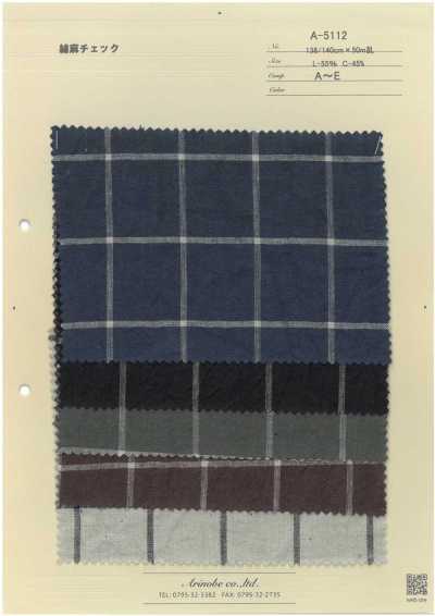 A-5112 Cotton Linen Check