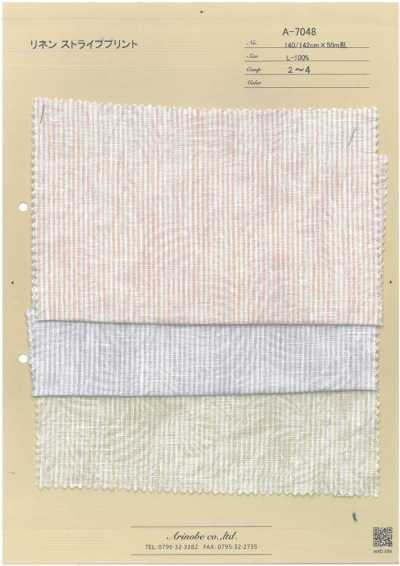 A-7048 Linen Stripe Print