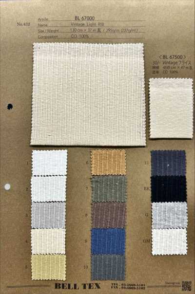 BL67000 Vintage Light Rib Knit