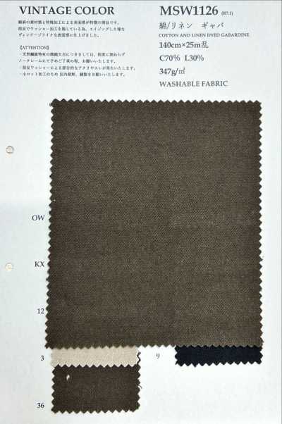 MSW1126 Cotton/linen Gabardine