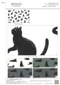 AP52101 Kuroneko Oxford(Round Roll)[Textile / Fabric] COSMO TEXTILE Sub Photo