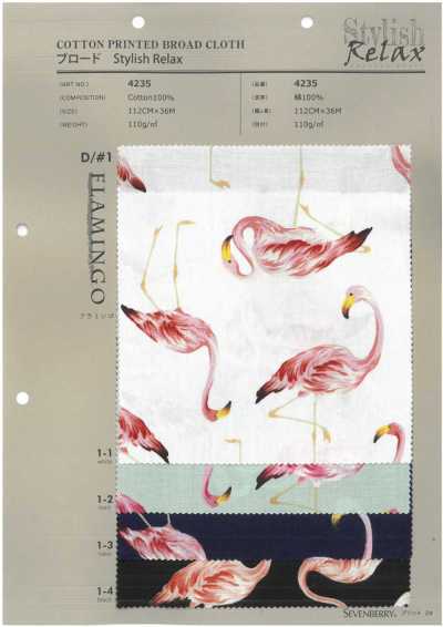 4235 SEVENBERRY® Broadcloth Stylish Relax Flamingo