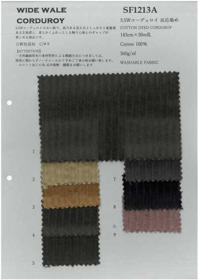 3.5W Corduroy Reactive Dyed