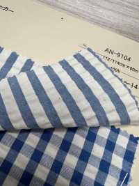 AN-9104 Cotton Indigo Seersucker[Textile / Fabric] ARINOBE Sub Photo