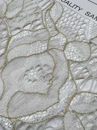 194355 Lame Lace(Stretch Lace)[Textile / Fabric] Coral Sub Photo