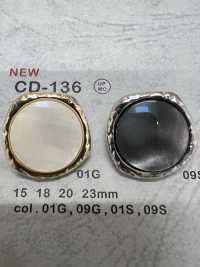 CD-136 Metal Buttons, Back Foot, Edge DAIYA BUTTON(DAIYA BUTTON) Sub Photo