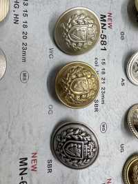MN-581 Emblem Metal Button Back Foot Edged DAIYA BUTTON(DAIYA BUTTON) Sub Photo