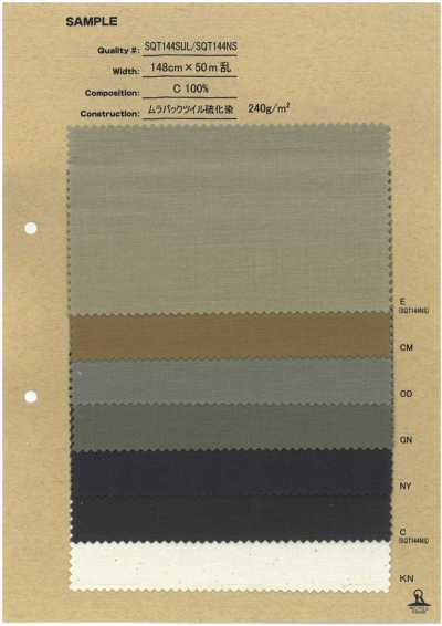 SQT144NS Mura Back Twill, Sulfur Dyed