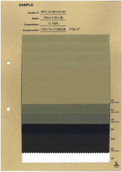 MPO10-NS Military Canvas Sulfur-Dyed