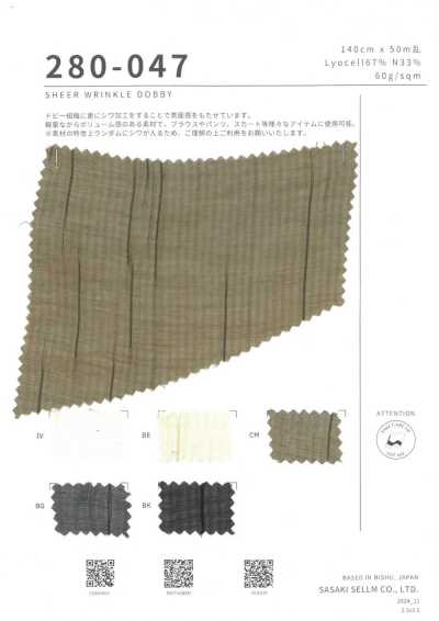 280-047 Sheer Wrinkle Dobby