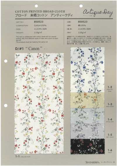 850523 SEVENBERRY® Broadcloth Unbleached Cotton Antique De Canon