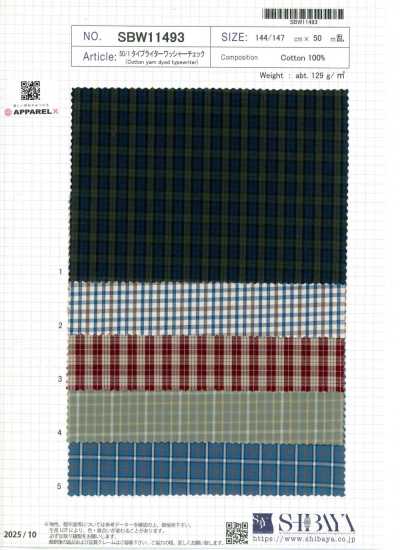 SBW11493 50/1 Typewriter Cloth Washer Finish Check