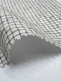 HK800 Niigata Cotton Linen Pin Check, Enshu Nada (White X Black)[Textile / Fabric] KOYAMA Sub Photo