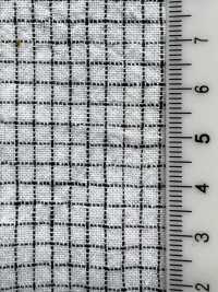 HK800 Niigata Cotton Linen Pin Check, Enshu Nada (White X Black)[Textile / Fabric] KOYAMA Sub Photo