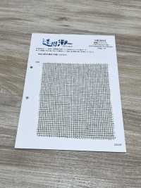 HK800 Niigata Cotton Linen Pin Check, Enshu Nada (White X Black)[Textile / Fabric] KOYAMA Sub Photo