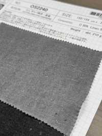 OS2240 HEMP/C Gabardine Persimmon Tannin, Charcoal Dyeing[Textile / Fabric] SHIBAYA Sub Photo