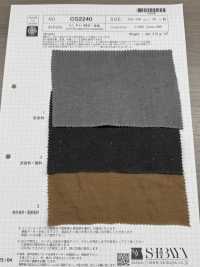 OS2240 HEMP/C Gabardine Persimmon Tannin, Charcoal Dyeing[Textile / Fabric] SHIBAYA Sub Photo