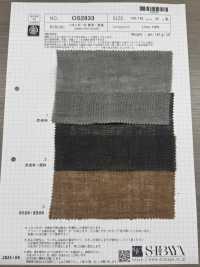 OS2833 Linen Gauze Dyed With Persimmon Tannins And Charcoal[Textile / Fabric] SHIBAYA Sub Photo